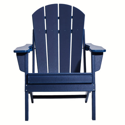 Adirondack Tuinstoel – Tuinfauteuil – Buitenstoel – Inklapbare Stoel – Navy Blauw – Weerbestendig Kunststof – Set Van 2