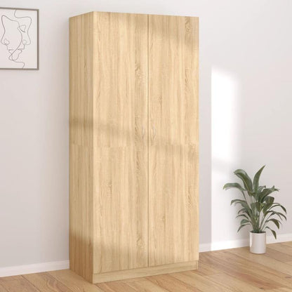 Staande Kledingkast – Kledingkast – Garderobekast – Opbergkast – Linnenkast – Modern Minimalistisch Design – Ruime Opbergruimte – Duurzaam Zacht Hout – Eenvoudige Montage – Variant Bruin