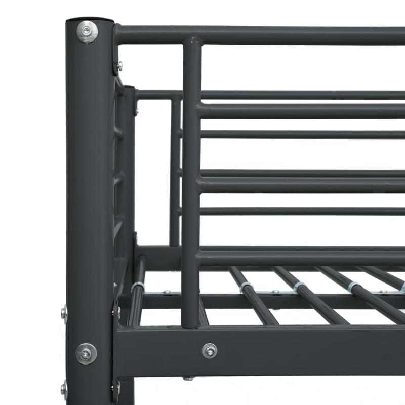 Stapelbed – Hoogslaper – Kinderbed – Twijfelaar – Bunkbed – Zwart Metalen Frame – 90x200 cm – Stevig & Ruimtebesparend