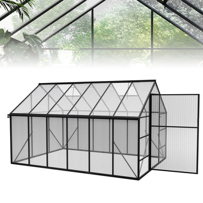 Kweekkas – Tuinkas – Broeikas – Serre – Plantenkas – 243,84x365,76 cm – Stevig Metalen Frame – Duurzame Transparante Plastic Folie