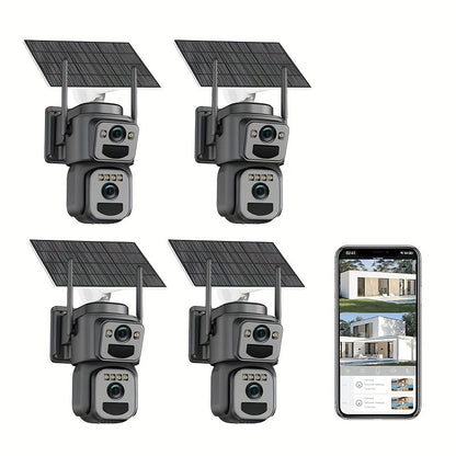 Draadloze Beveiligingscamera – Zonnepaneel Camera – Wifi Beveiliging – Buiten Camera – 1080p Full HD – Nachtzicht – Oplaadbare 8000mAh Batterij
