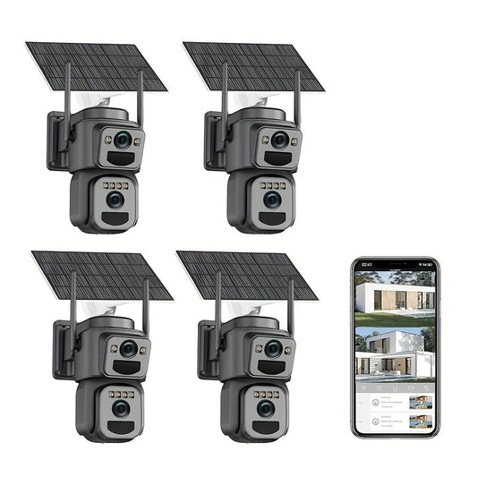 Draadloze Beveiligingscamera – Zonnepaneel Camera – Wifi Beveiliging – Buiten Camera – 1080p Full HD – Nachtzicht – Oplaadbare 8000mAh Batterij