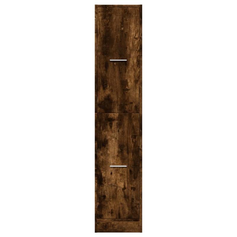 Apothekerskast – Medicijnkast – Opbergkast – Keukenkast – Badkamerkast – Gerookt Eikenhout – Compact 30x41x144,5 cm