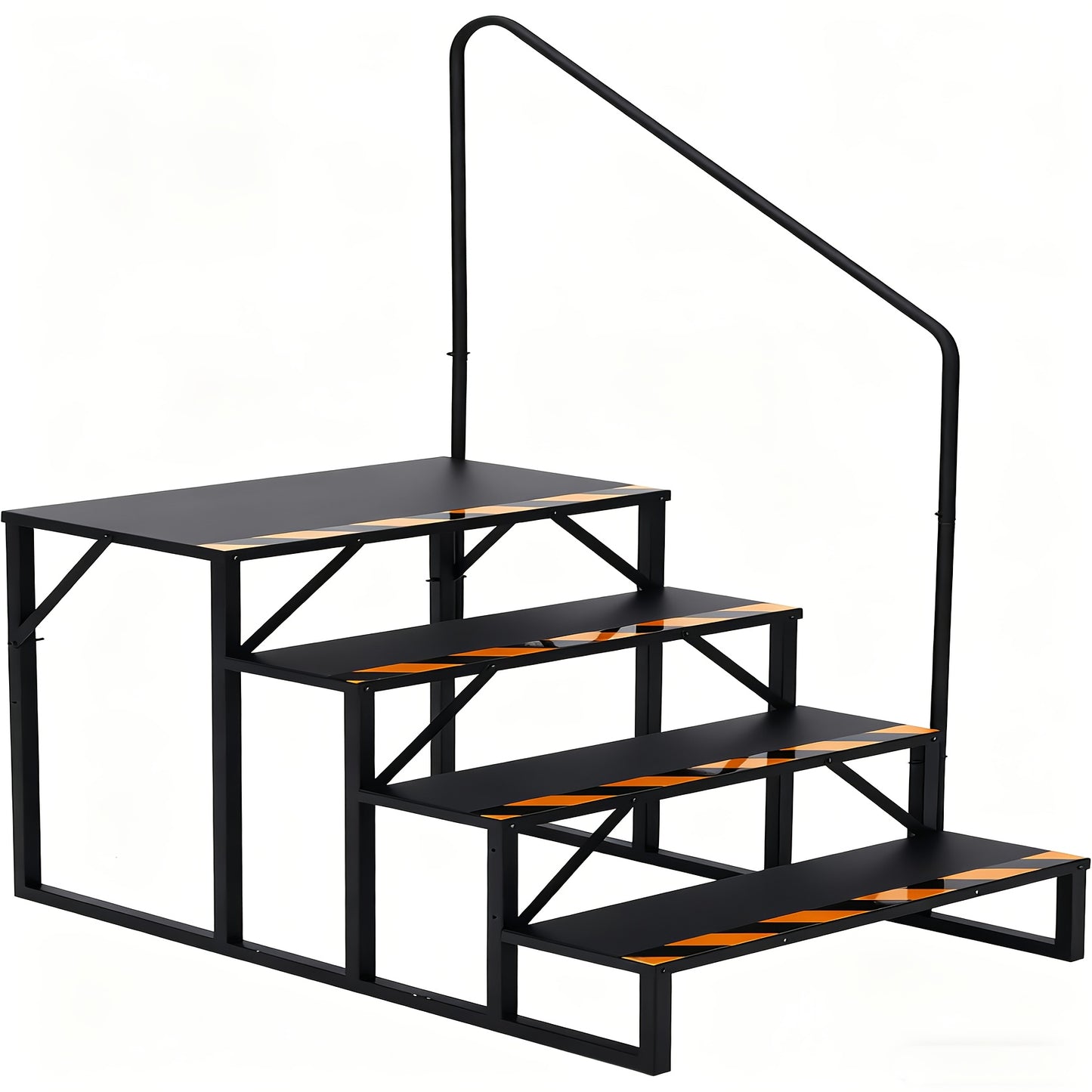 Campertrap – Caravantrap – Opstapje – Instaptrede – Opvouwbare Trap – Stalen Handrail – 299 kg Draagvermogen – Anti-Slip Treden