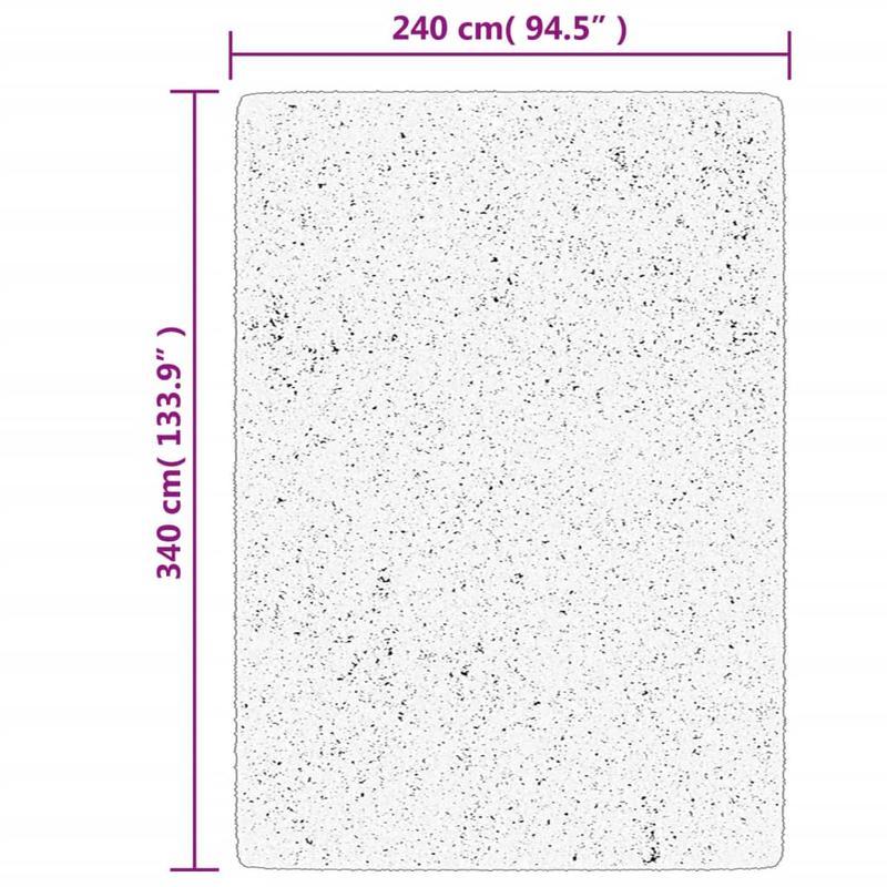 Vloerkleed – Tapijt – Karpet – Mat – Kleed – Crème Kortpolig – Antislip – Machinewasbaar – 240x340 cm – Polyester