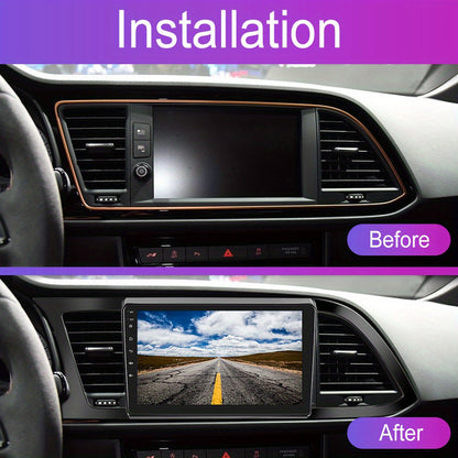 Autoradio – Car Stereo – Auto Radio – Multimedia Systeem – Navigatie – 9-Inch HD IPS Scherm – Draadloze CarPlay & Android Auto Met AHD Achteruitrijcamera & Microfoon