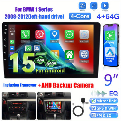 Autorradio – Multimedia Speler – Navigatiesysteem – Touchscreen Unit – Dubbele Din – 9 Inch Scherm – Android 15 Systeem – Draadloze CarPlay & GPS Met Camera