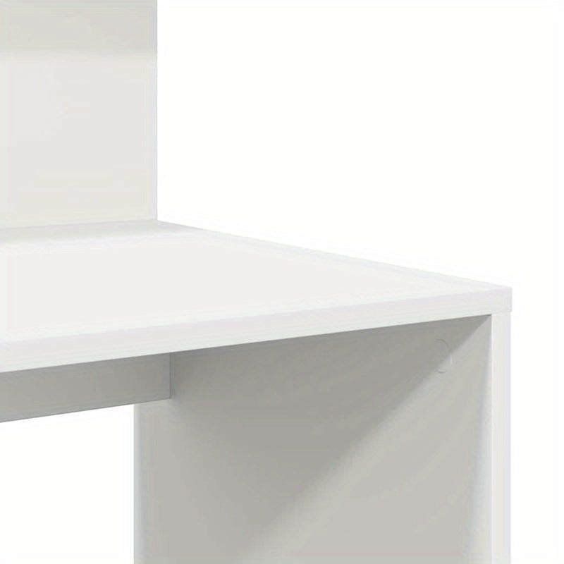 Bureaumeubel – Bureau – Computertafel – Bureautafel – Werkbureau – Wit – Compact 90x48x101,5 cm – Stevig MDF Hout – Opbergvak en Kastje