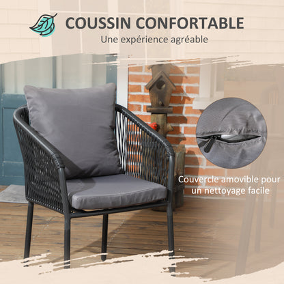 Tuinset 4 Personen – Tuinmeubel Set – Buitentafel Met Stoelen – Balkonset – PE Rattan Meubel – Weerbestendig Aluminium Frame – 140x80x74 cm Tempered Glasblad