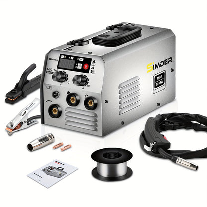Lasapparaat – Mig Lasmachine – Elektrode Lasapparaat – Inverter Lasmachine – Booglasapparaat – 2-in-1 Gasloos Mig & Mma – Compact Draagbaar Design – Instelbare Stroom Met Digitaal Display