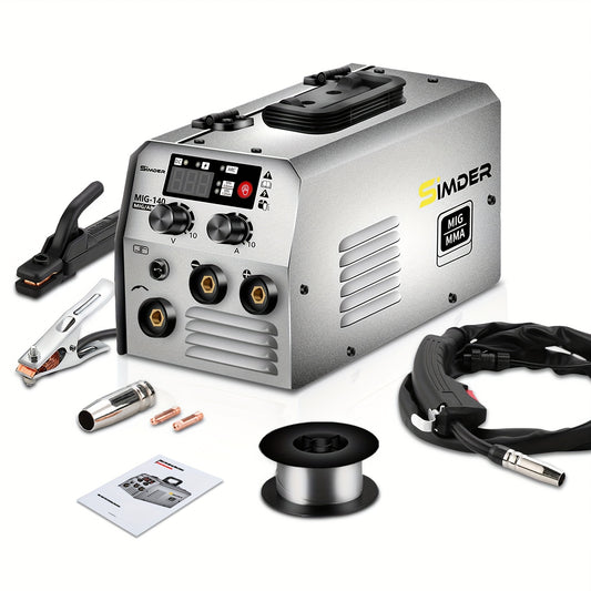 Lasapparaat – Mig Lasmachine – Elektrode Lasapparaat – Inverter Lasmachine – Booglasapparaat – 2-in-1 Gasloos Mig & Mma – Compact Draagbaar Design – Instelbare Stroom Met Digitaal Display