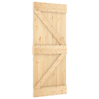 Schuifdeur Houten Deur Schuifdeursysteem Grenenhout Massief Hout – 80x210 cm – Verticale Paneelstijl – Natuurlijke Houtnerf – Soepele Opening – Privacy en Lichtregeling