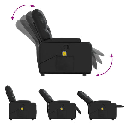 Verstelbare Relaxstoel – Fauteuil – Relaxfauteuil – Zitstoel – Kunstleer – Verstelbare Rugleuning Tot 135 Graden – Bekerhouders & Zijzak
