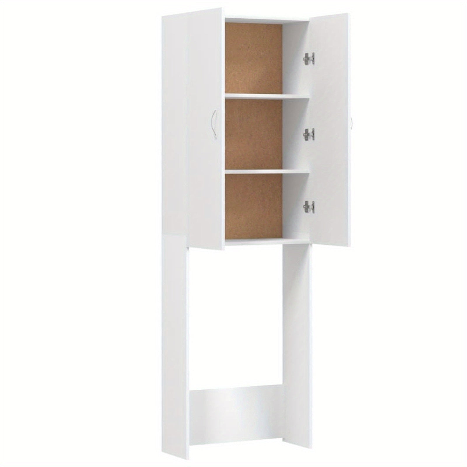 Wasmachinekast – Opbergkast – Wasruimte Meubel – Bijkeuken Kast – Badkamerkast – Duurzaam Materiaal – Compact Formaat 64x25,5x190 cm - QUORE
