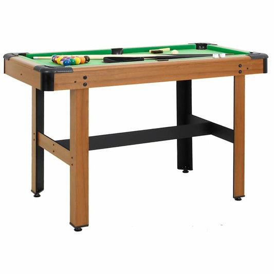 Biljarttafel – Speeltafel – Pooltafel – Spelbord – Houten Tafel – Compact Formaat 122x61x76 cm – Duurzaam Hout – Warme Bruine Kleur