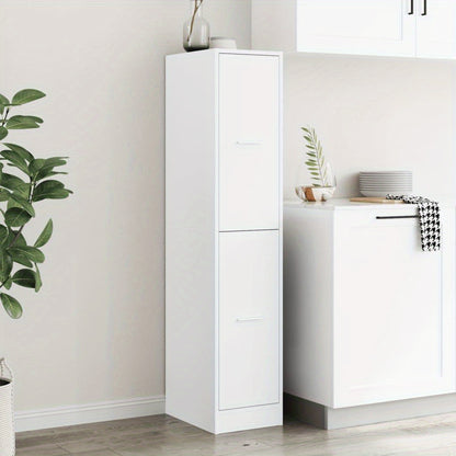 Apotheekkast – Medicijnkastje – Badkamerkast – Opbergkast – Houten Kast – Wit – 30x41x144,5 cm – Gefineerd Hout – Slank Hoog Model
