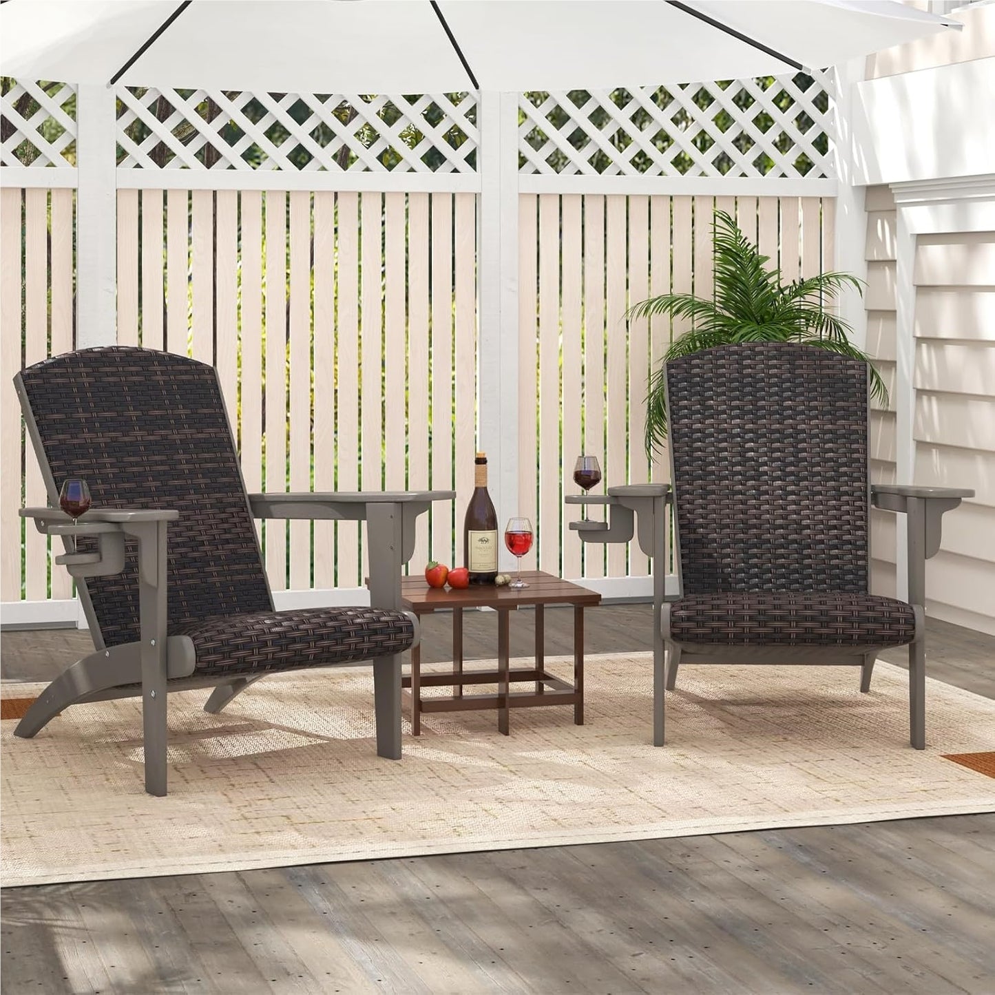 Tuinstoel – Adirondack Tuinstoel – Loungestoel – Tuinmeubel – Buitestoel – Ergonomisch Design – Duurzaam HDPE Frame