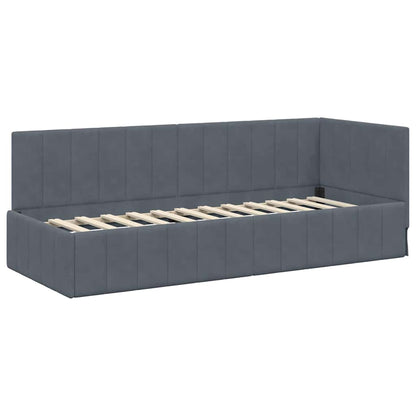 Bedframe – Bedombouw – Slaapbank – Tweepersoonsbed – Lattenbodem – Gele Velvet Bekleding – 90x200 cm