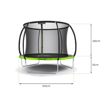 Trampoline – Tuintrampoline – Springmat – Veiligheidsnet – Ladder – Ø 312 cm – Stevig Frame Met 60 Verzinkte Veren