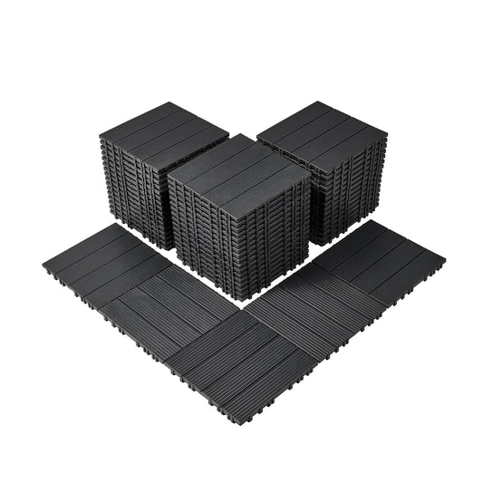 Terrastegels – Balkontegels – Kunststof Tegels – Kliktegels – Vloertegels – 54 Stuks – Waterdicht en Antislip – 29,5x29,5 cm