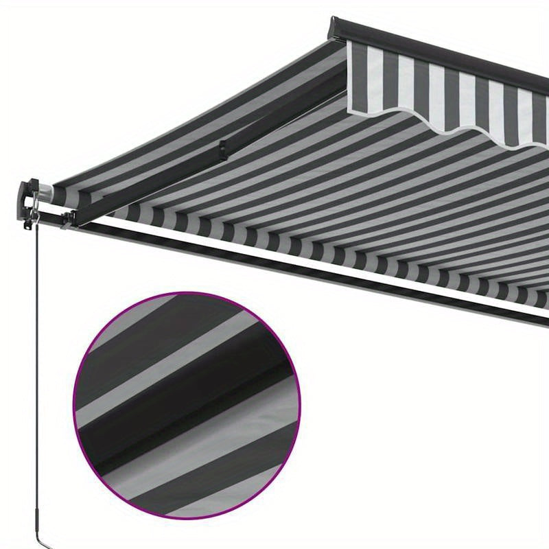 Zonnescherm – Zonwering – Terrasoverkapping – Buitenluifel – Uitvalscherm – Handmatig Inklapbaar – Metaal Frame – 600x300 cm – Antraciet