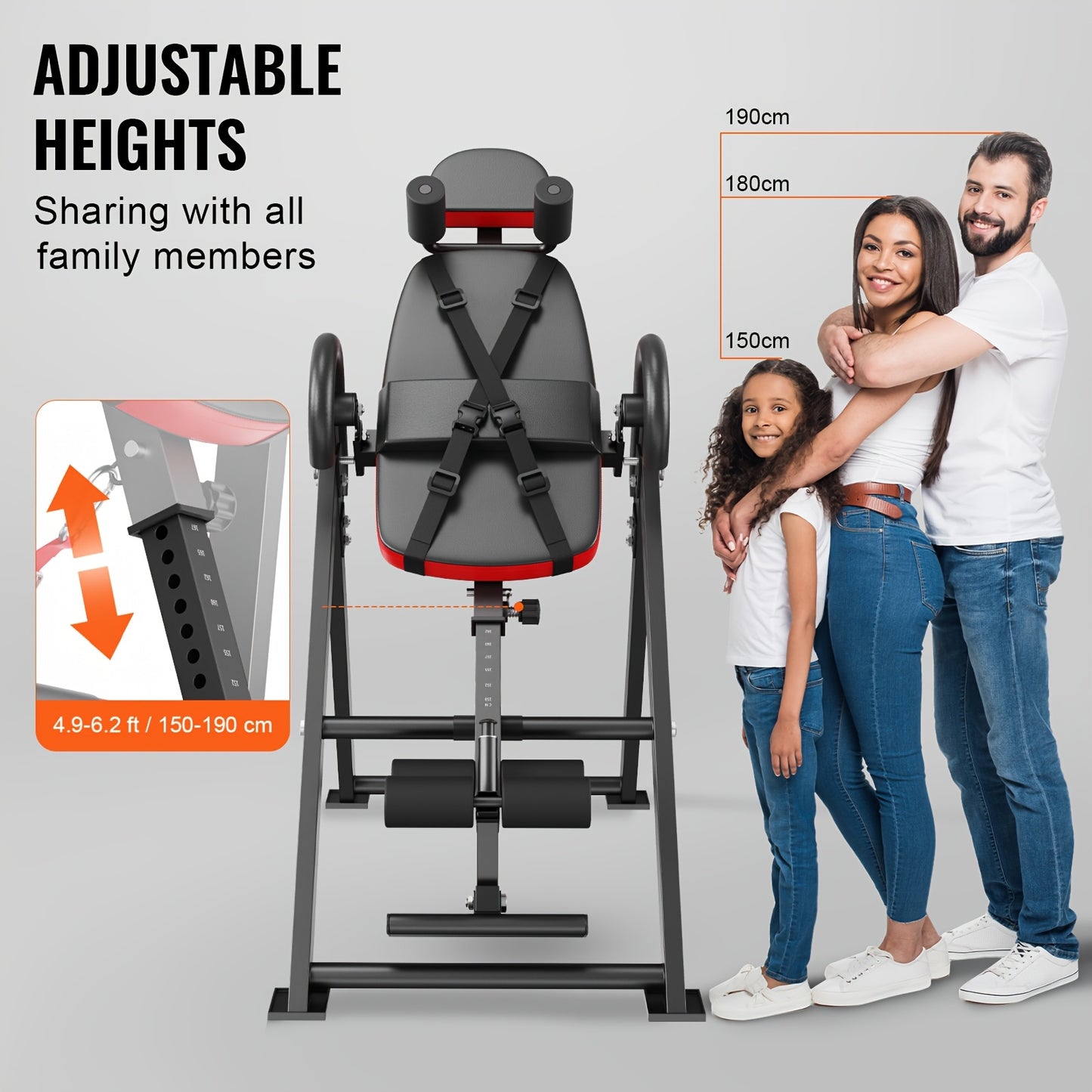 Invertietafel – Inversietafel – Zwaartekrachttrainer – Omkeertafel – Rugstretcher – Vouwbaar Design – Verstelbare Riemen – Stevig IJzeren Frame