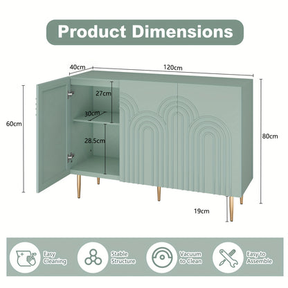 Opvouwbaar Bureau – Bureaumeubel – Werkplek – Schrijfmeubel – Studieplek – Scandinavisch Design – Eikenhout Werkblad – Stevig Metalen Onderstel – Groen