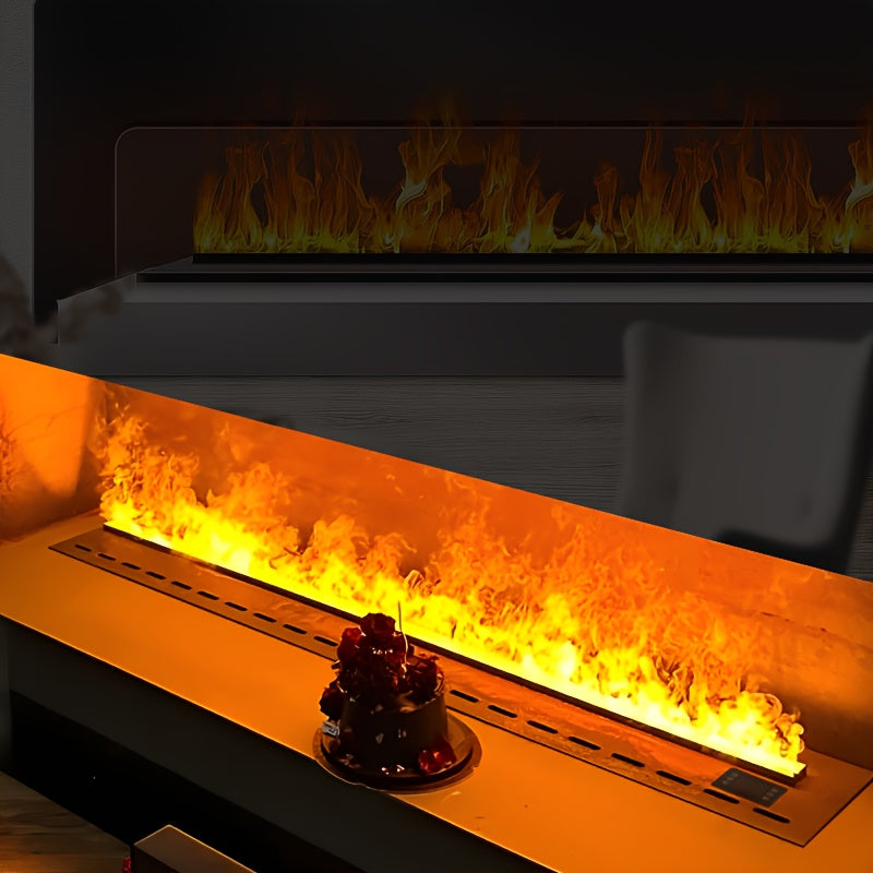 3D Smart Elektrische Haard – Elektrische Open Haard – Sfeerkachel – Vuurtafel – Haardwand – 80 cm – 9 Kleuren LED Vlammen – App & Afstandsbediening