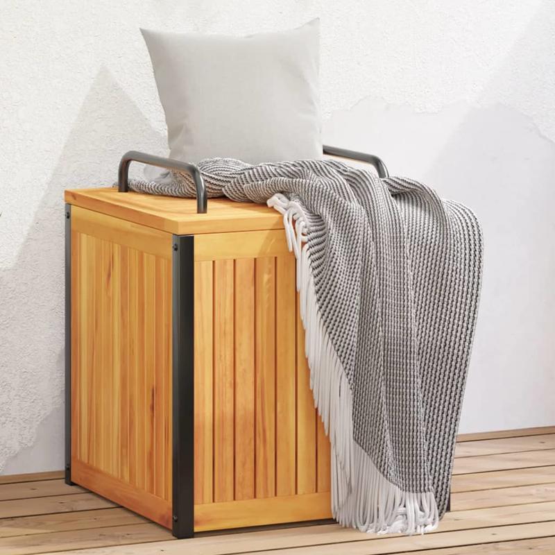 Buitenopslagdoos – Tuinbox – Opbergkist – Gereedschapskist – Kussenbox – Robuust Stalen Materiaal – Verstelbare Hoogte 45x45x45/53 cm