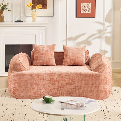 Slaapbank – Bedbank – Sleeperbank – Klikbank – Slaapbank Roze – Ruimtebesparend Ontwerp – Zachte Katoenen Bekleding