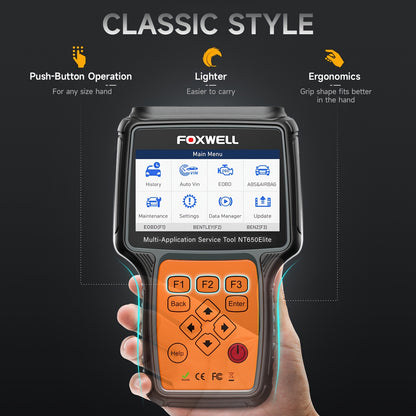 Auto OBD2 Scanner – Diagnose Scanner – Foutcode Lezer – Auto Diagnosetool – Bi-directionele Scanner – 26 Resetfuncties – Gratis Levenslange Updates – Draadloos Zonder Batterij