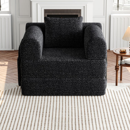 Slaapbank – Bank – Slaapstoel – Logeerbed – Slaapfauteuil – 2-in-1 Chenille met Opbergruimte en Stevig Metalen Frame – Ruimtebesparend Modern Design