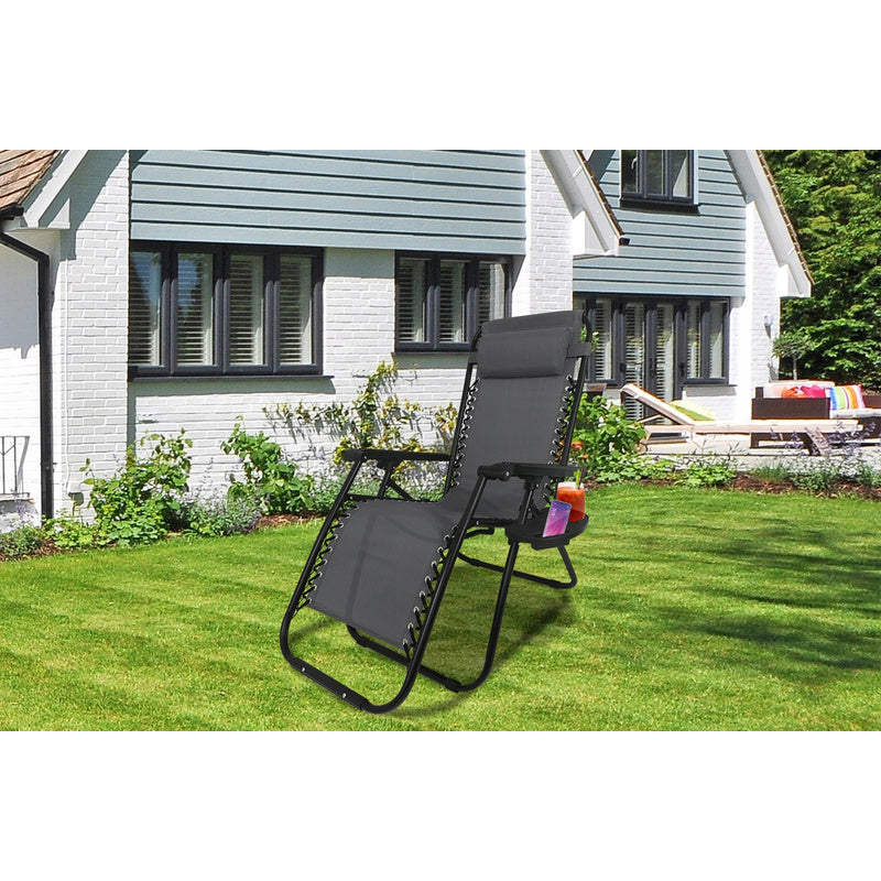 Zero Gravity Ligstoel – Relaxstoel – Tuinstoel – Ligbed – Outdoor Stoel – Versterkt Metaal – Waterafstotende Ademend Stof