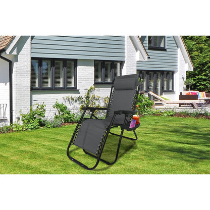 Zero Gravity Ligstoel – Relaxstoel – Tuinstoel – Ligbed – Outdoor Stoel – Versterkt Metaal – Waterafstotende Ademend Stof