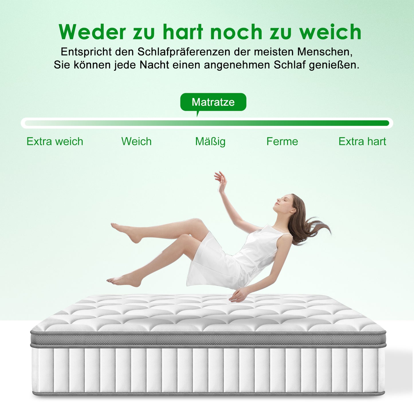 Air Mattress 140x200, Mattress 90x200, Mattress 120x200, Mattress 160x200, Mattress 90x190 with 7-Zone Pocket Spring Core, H5, H4, H3