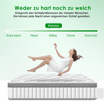 Luchtbed – Opblaasmatras – Slaapmatras – Matras – Pocketvering Matras – 7-Zones Pocketvering – Stevig Comfort – 90x190 cm H5