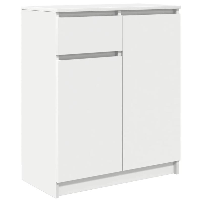 Sideboard with Drawer, White, 71x35x84 cm, Wood Composite Material/Storage Cabinet/Shoe Rack/TV Stand. This Storage Shelf Offers Ample Space to Keep Various Items Organized, Keeping Your Room Tidy