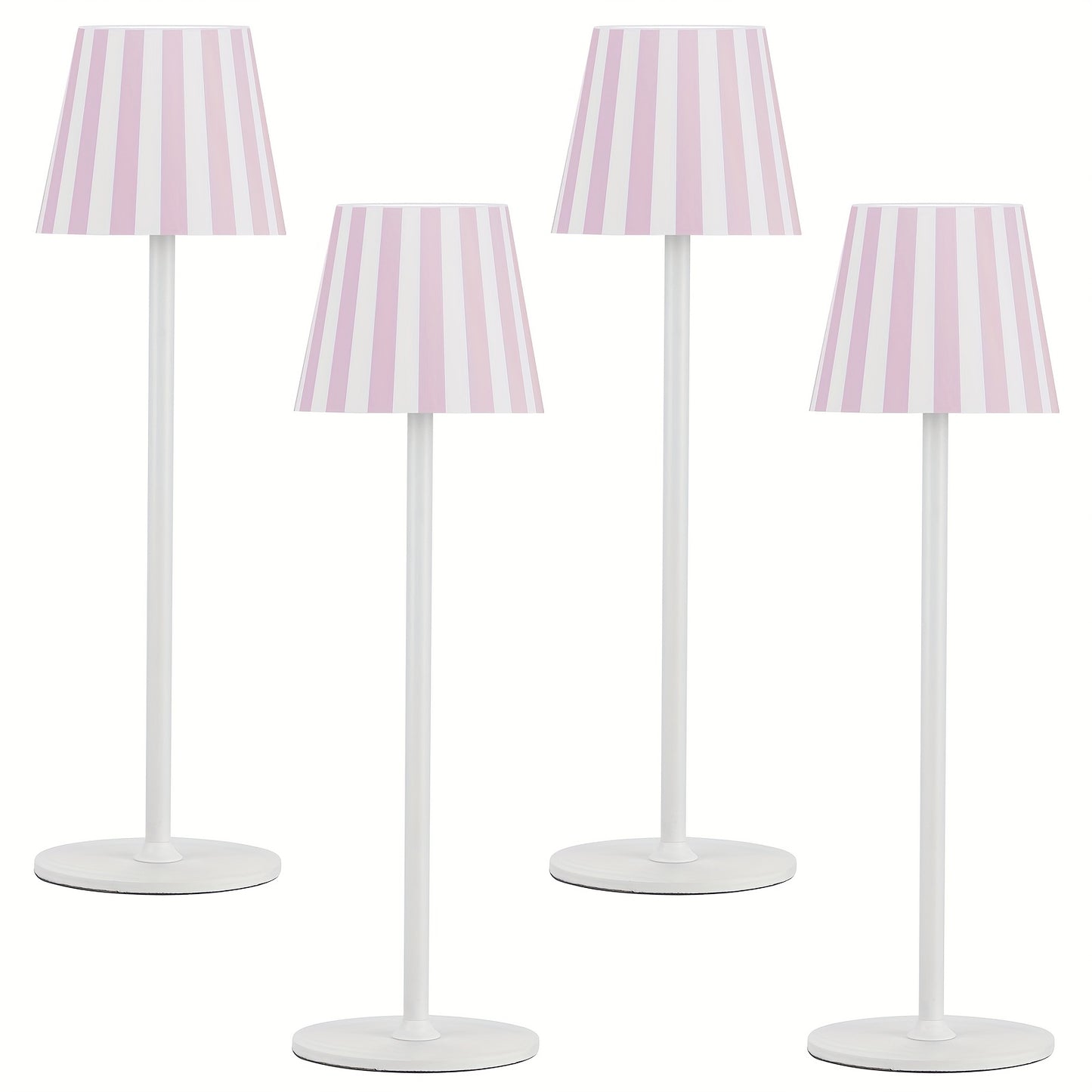 Draadloze LED Tafellamp – LED Lamp – Nachtlampje – Bureaulamp – Sfeerverlichting – Set van 4 Roze-Witte Lampen – Oplaadbaar 7000mAh – Touch Bedienbaar