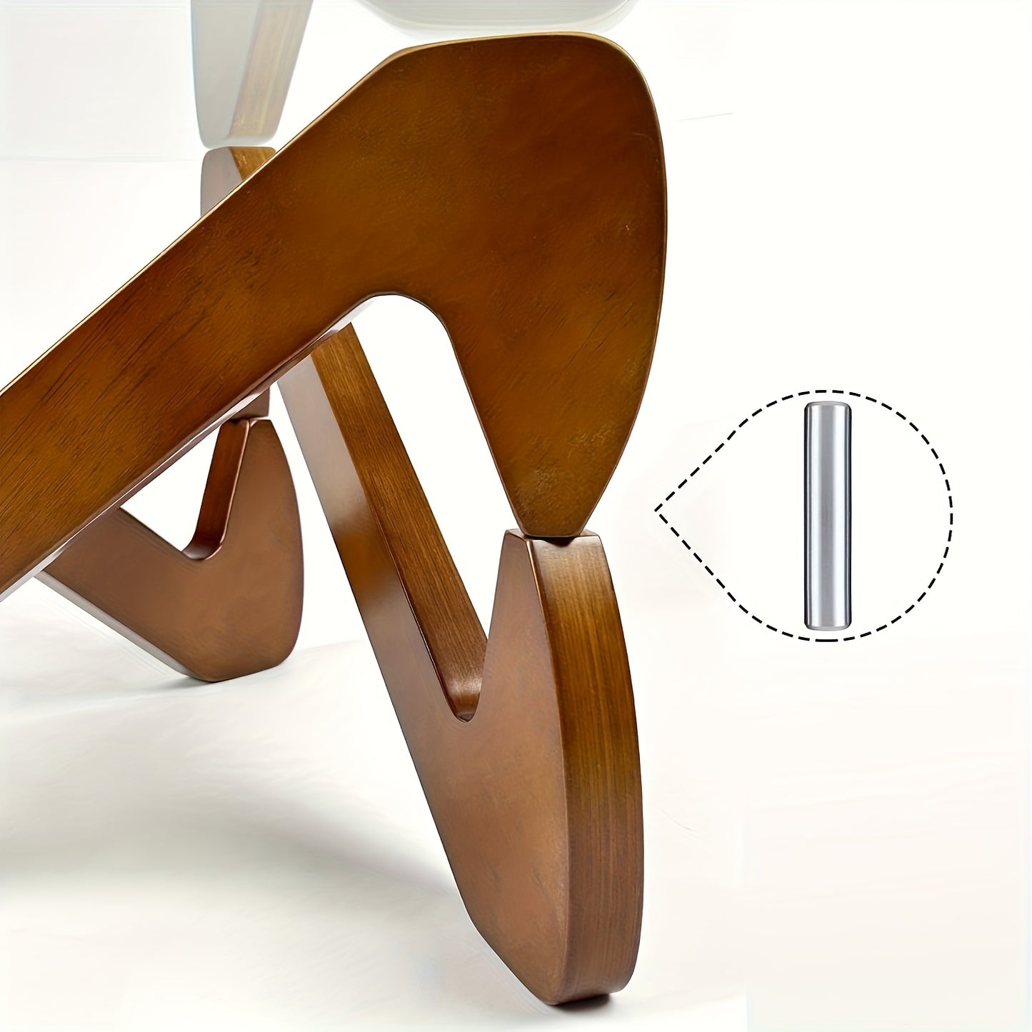 Triangle Salontafel – Salontafel Driehoek – Woonkamertafel – Koffietafel – Bijzettafel – Mid-Century Modern – Walnootkleurig Frame – Krasbestendig Gehard Glas – Eenvoudige Montage – Compact Ontwerp