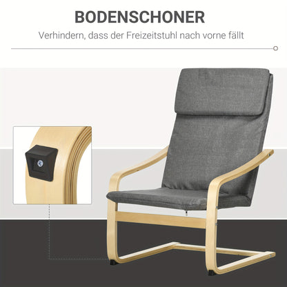 Draaifauteuil – Relaxfauteuil – Lounge Stoel – Leunstoel – Eetkamerstoel – Donkergrijs Linnenlook – Comfortabel Met Kussen – Stevig Met Metalen Frame