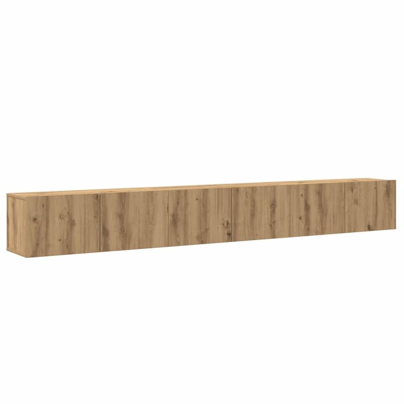 Tv-meubel – TV Kast – Televisiemeubel – TV Meubelset – Wandmeubel – 3-delige set – Artisan Eiken – Wandmontage & Ruimtebesparend Design