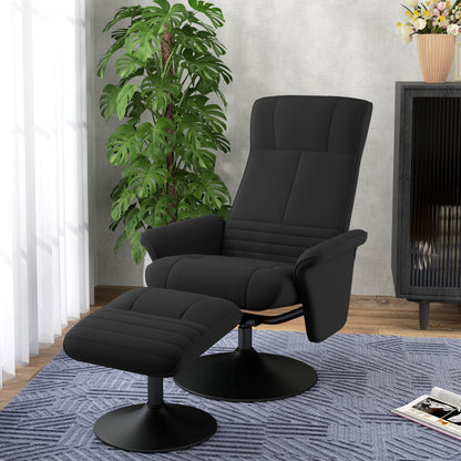 Tv-stoel – Relaxfauteuil – Draaifauteuil – Ligstoel – Lounge stoel – Microvezel Zitting – Draaibaar Met Rugleuning Tot 135° – Draagvermogen 150 kg