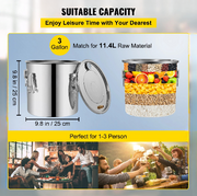 Alcohol distillateur - Distilleerketel voor Alcohol - Destilleerapparaat Etherische Olie - Maak zelf Bier, Wijn of Sterke Drank - Fermentatie set - 50L - Zilver