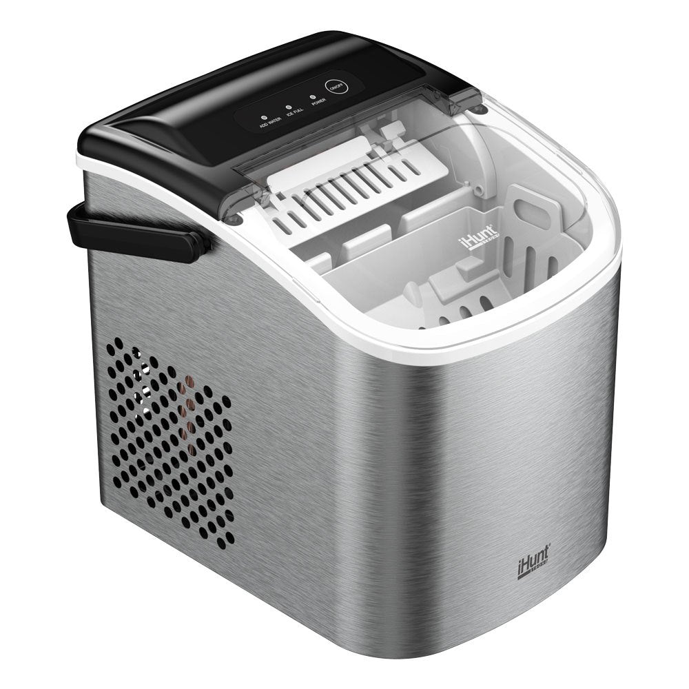 IJsblokjesmaker – IJsmachine – IJsblokjesmaker Compact – IJsblokjesmachine Draagbaar – IJsklontjesmaker – Stil In Gebruik – 12-15 Kg Per Dag Capaciteit – 8-10 Minuten Snelle Productie
