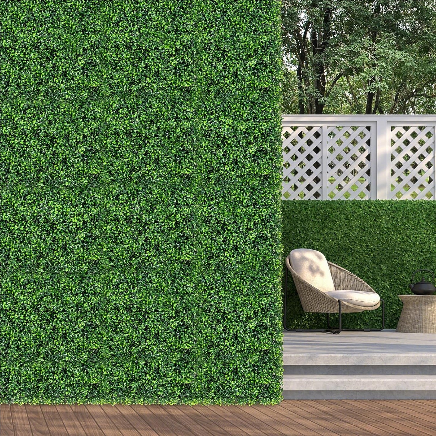 Kunsthaag Panelen – Kunstgroen Wand – Nepplant Muur – Sfeervolle Haag – Groen Balkon Scherm – 12 Stuks 50x50 cm – UV-Bestendig PE Materiaal