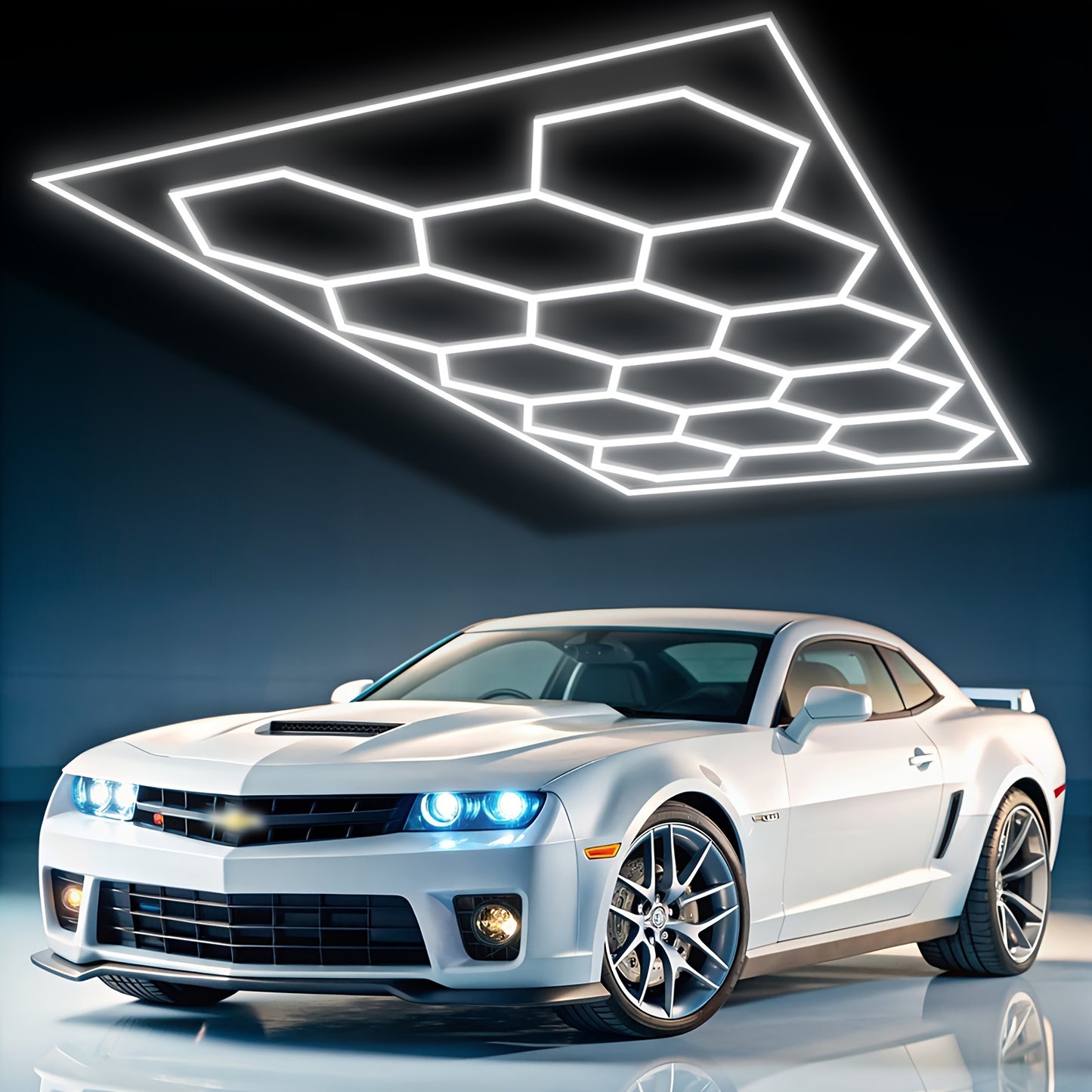 Garagelamp – LED Garageverlichting – Werkplaatslamp – Kelderverlichting – Hobbylamp – 712W Hoog Vermogen – 168000 Lumen Hexagonale Lichtpanelen