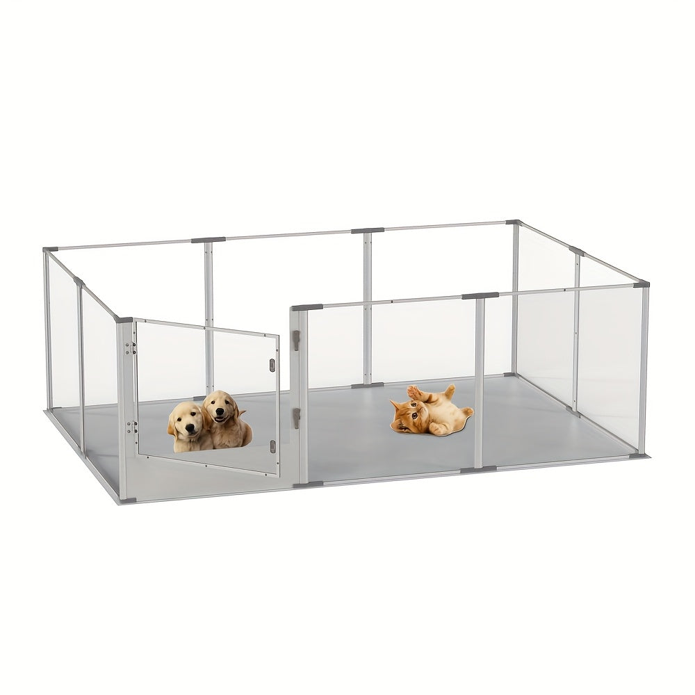 Speelren Acryl – Huisdierenren – Puppyren – Konijnenren – Caviaren – 180x120x61 CM – Krasbestendig & Waterdichte Mat