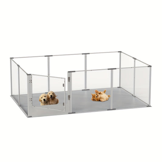 Speelren Acryl – Huisdierenren – Puppyren – Konijnenren – Caviaren – 180x120x61 CM – Krasbestendig & Waterdichte Mat