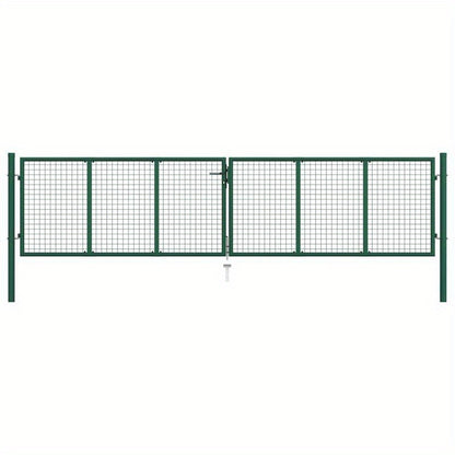 Groen Metalen Gaashek – Tuinhek – Gaashekwerk – Buitenhek – Dierenrenhek – Duurzaam Metaal – 390x75 cm – Weerbestendig Design