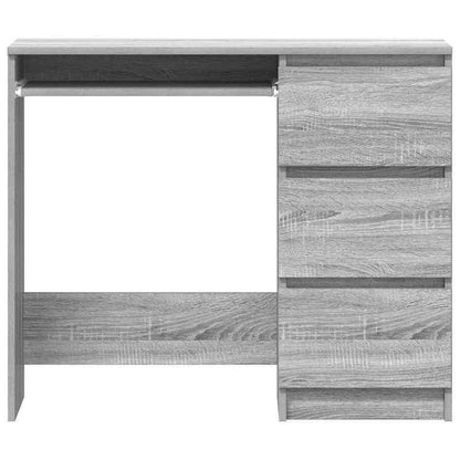 Bureau – Werkplek – Computerbureau – Thuiswerkplek – Schrijftafel – Grijs Sonoma – Compact 90x45x76 cm – Stevig Houtachtig Materiaal